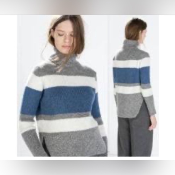 ZARA Knit Mock Neck Sweater - Picture 2 of 9